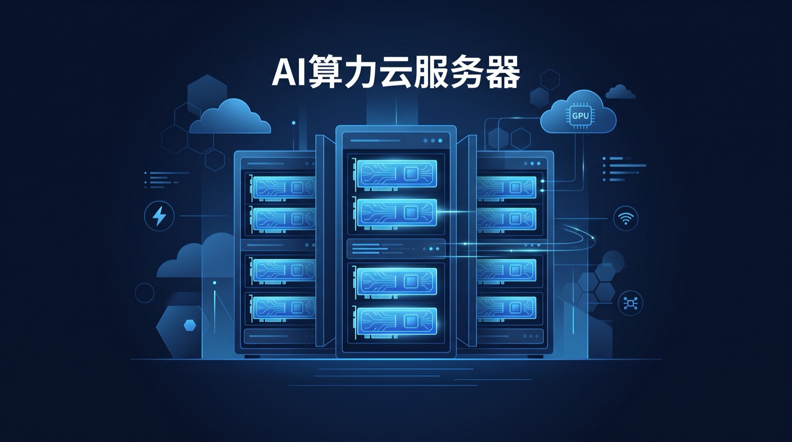 GPU云服务器与AI算力租赁示意