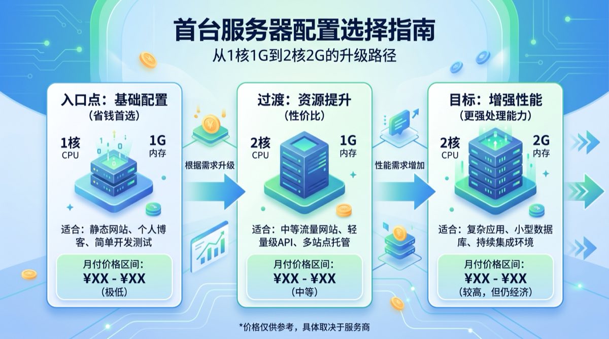 首台服务器配置选择与成本对比