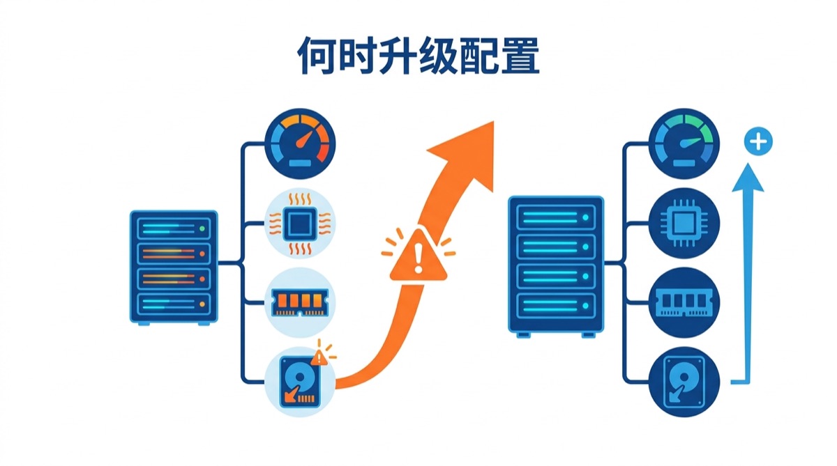 根据CPU、内存、磁盘和告警判断服务器何时升级配置