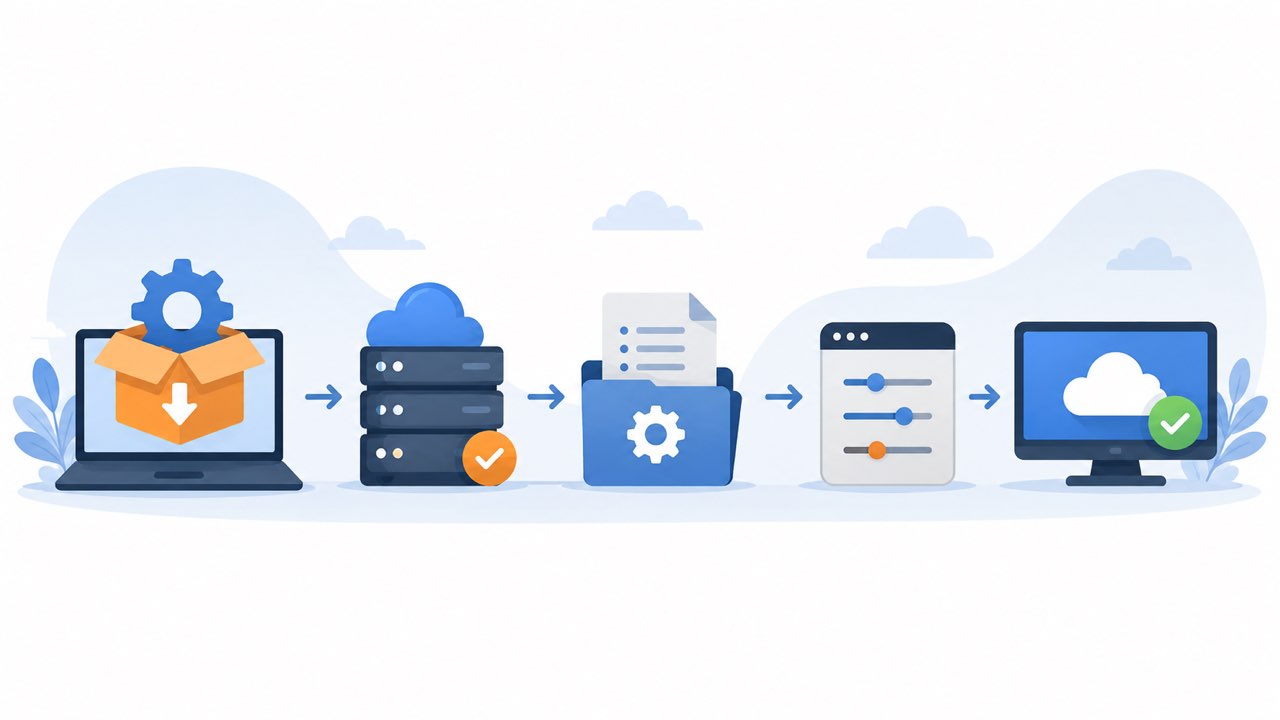 DDNS-GO部署流程示意图:Docker启动→配Cloudflare→IP同步